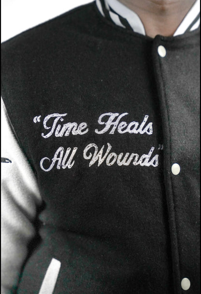 Pre-Order "Time Heals All Wounds" Varsity Jacket